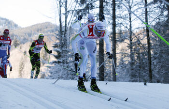 DANIEL RICKARDSSON var 6:a i dubbeljakten i Oberstdorf och ligger nu 11:a i Tour de Ski totalt. Foto: MOA MOLANDER KRISTIANSEN