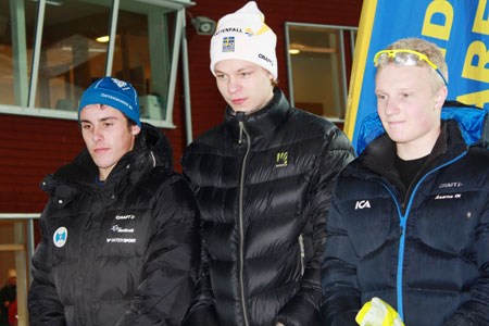 H 19-20-pallen: Rasmus Hörnfeldt, Oscar Ivars och Jens Burman. FOTO: Anders Andersson.