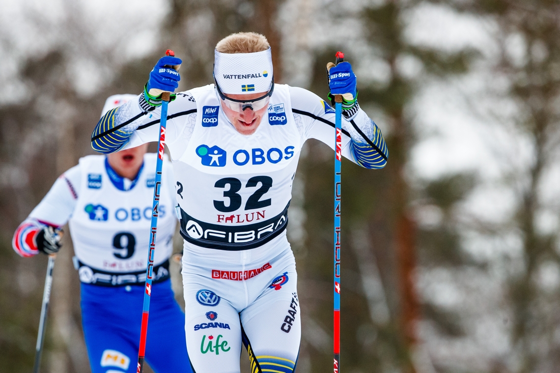 Jens Burman åkte snabbast av svenskarna och blev 13:e man. FOTO: Daniel Eriksson/Bildbyrån.