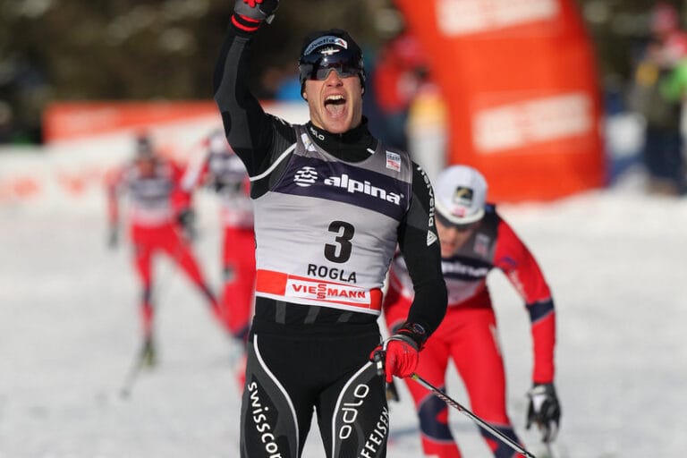 Cologna fick sin första seger, svag sprint för svenskarna