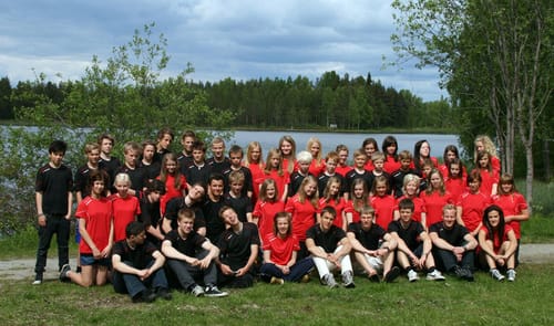 Full fart med Johan och Anna på Lycksele sommarskidskola