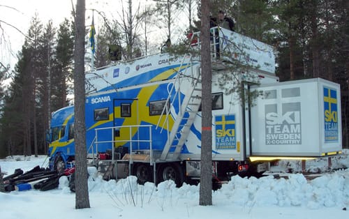 Det svenska vallateamet på plats i Holmenkollen