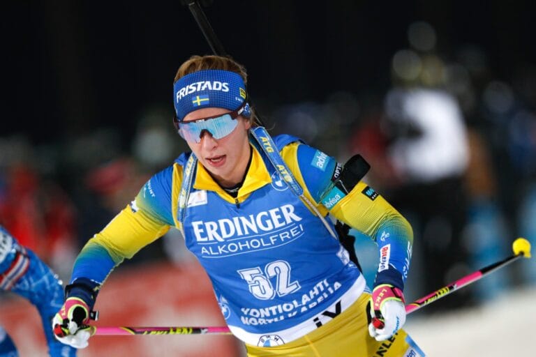 Sverige trea på mixstafetten i Nove Mesto