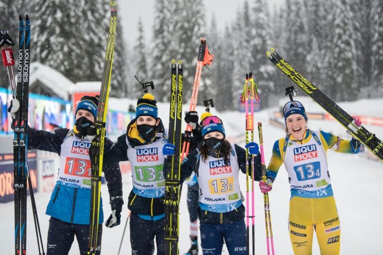 Brons till Sverige på mixedstafetten
