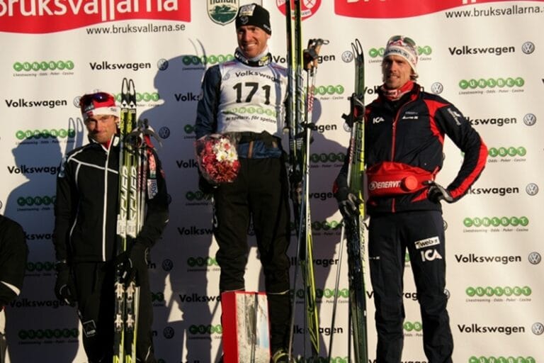 Skidfest i Bruksvallarna när Johan Olsson visade kanonform