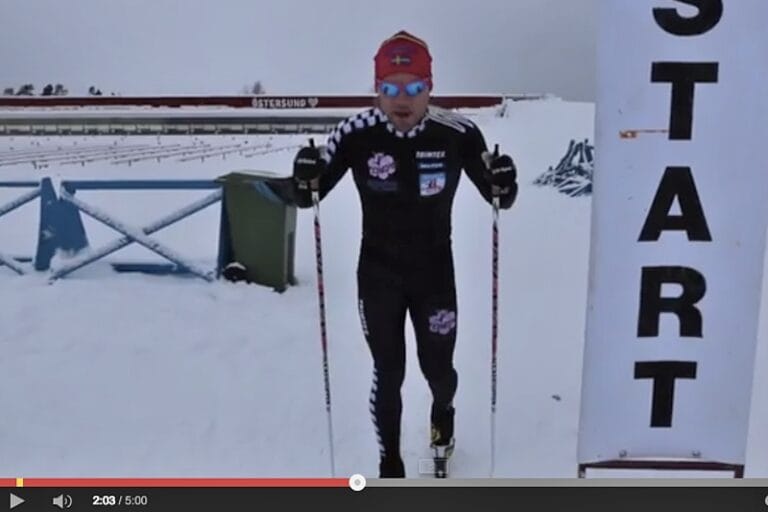 Video: Bryntesson testar sprintbanan i Östersund