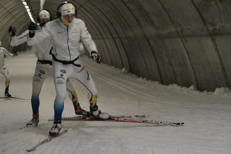 Landslagsåkarna på snö i Torsby och Göteborg