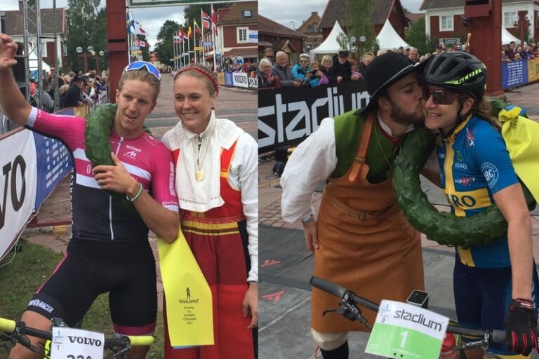 Jennie Stenerhag och Jonas Ahlstrand vann Cykelvasan