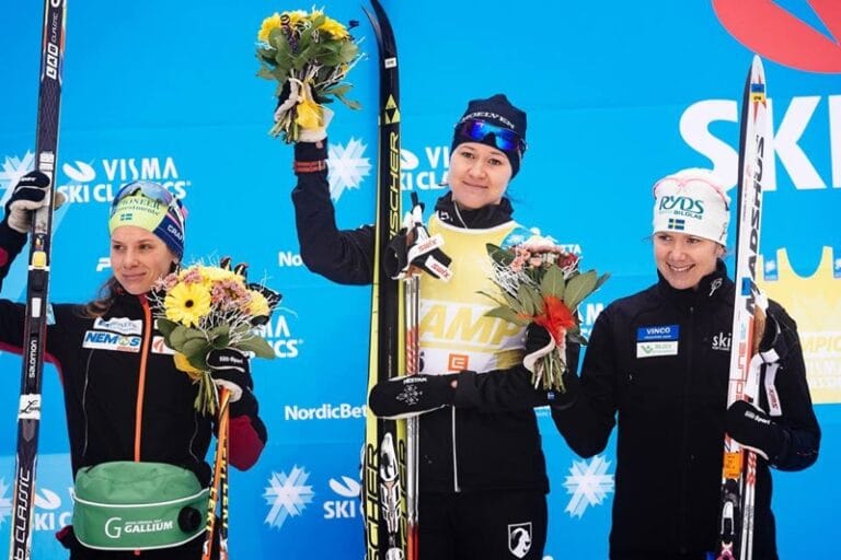 Britta upp i ledning på Visma Ski Classics