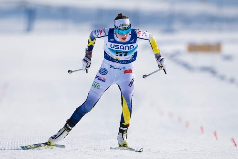 Silver till Ebba i JVM:s skiathlon