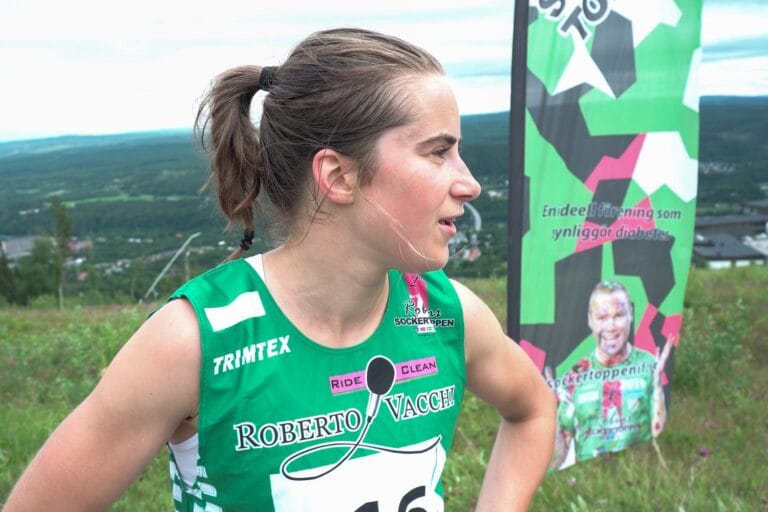 Ebba Andersson satte nytt tävlingsrekord uppför Hallstaberget