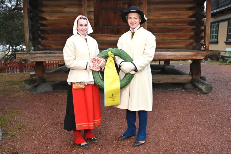 Brudin och Berglund Vasaloppets kranskulla och kransmas