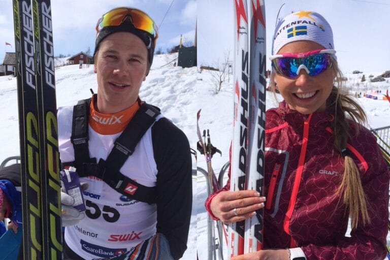 Gustav och Hedda bästa svenskar på Skarvrennet
