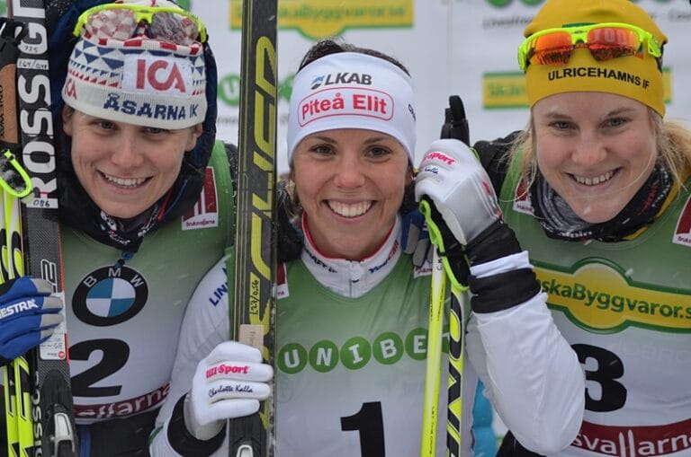 Glad Hanna Falk på tredje plats