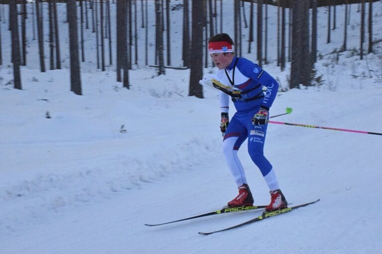 Juniortruppen till skid-O-landskampen i Lettland