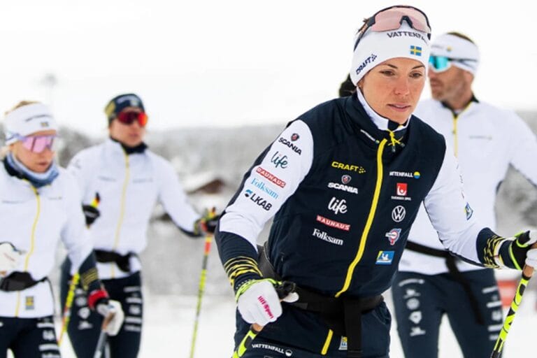 Längdlandslaget tillsammans på första snölägret