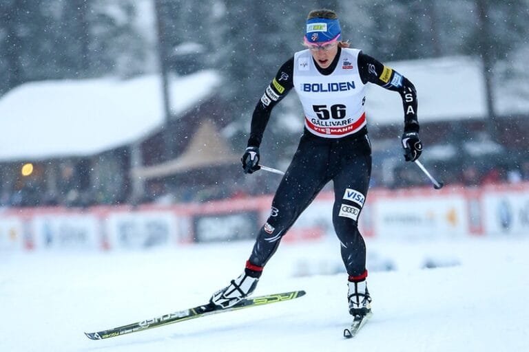 Dario Cologna och Kikkan Randall i Gällivarepremiären