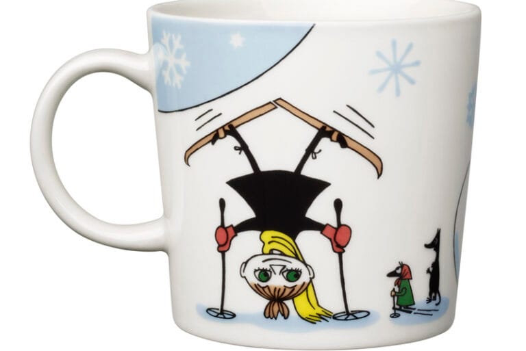 Mumintrollen blir skidåkare