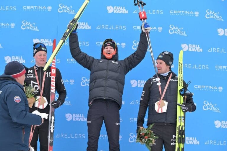 TV: Hör Stadås, Myhlback och Kardin efter dagens Ski Classics-lopp