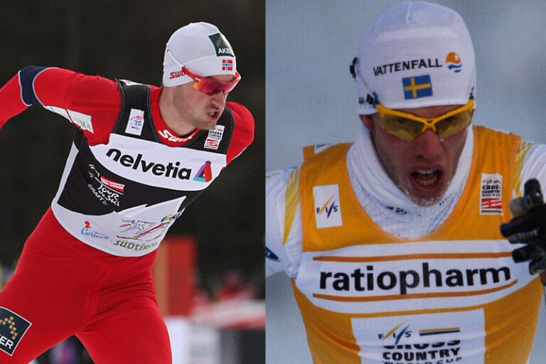Petter Northug och Marcus Hellner i soffan hos Pops