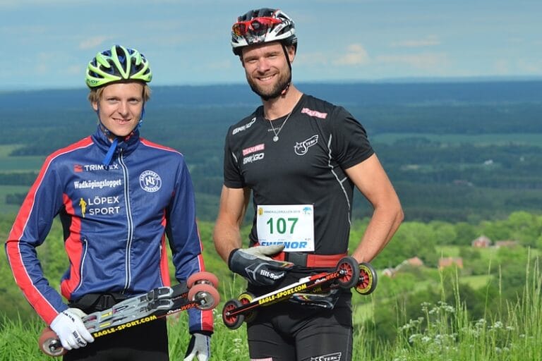 Samuel vässade wc-formen uppför Kinnekulle