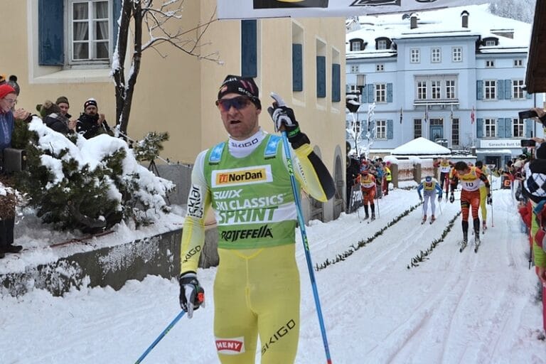Pölsa åker på olika skidmärken i vinter