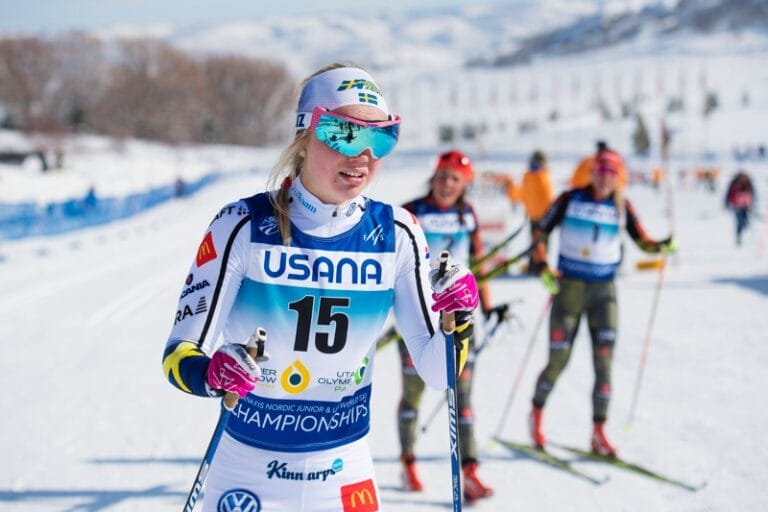Emma Ribom sexa på JVM-sprinten