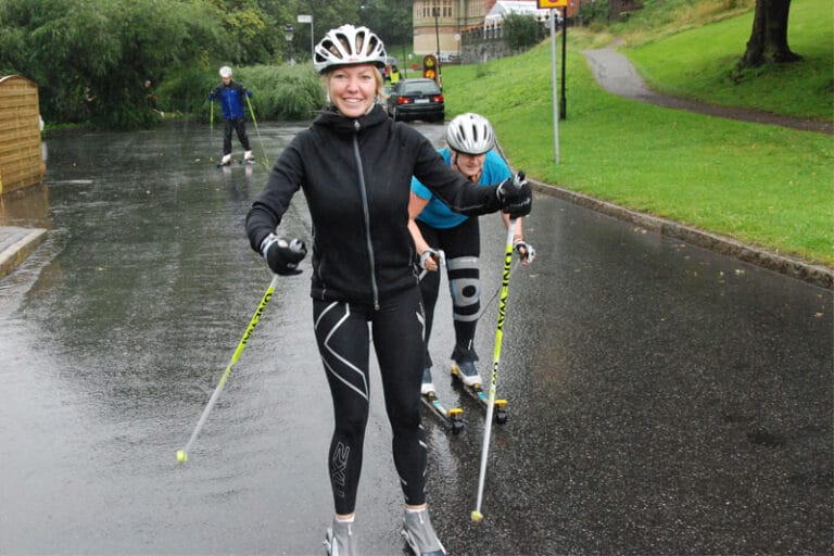 Andra gången på rullskidor för Rosa