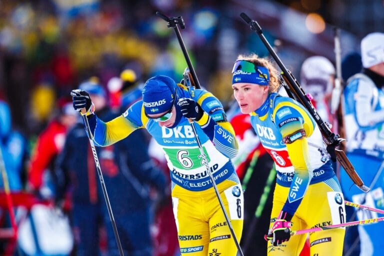 Sverige tvåa på singelmixstafetten Oberhof