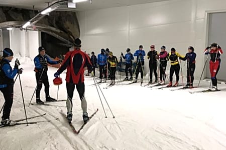 Sprinttävling i skidtunneln i Gällö