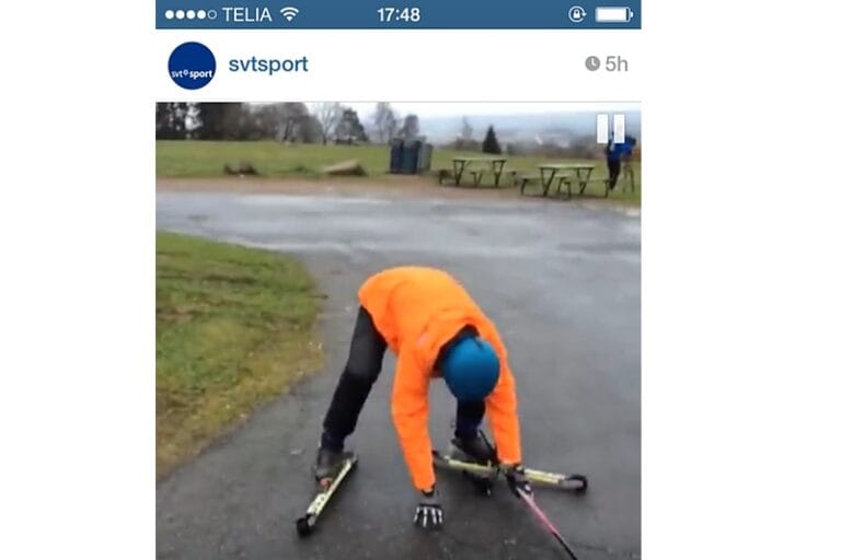 Lilla Sportspegeln på rullskidor i Falköping