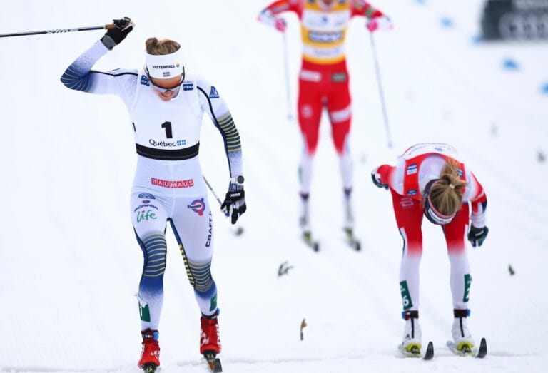 Stina Nilsson först att slå Therese Johaug i ett distanslopp i vinter
