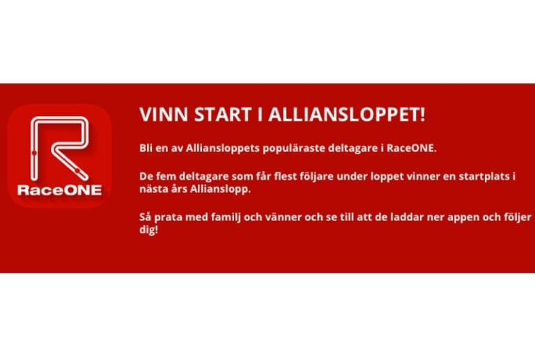 Vinn startplats till nästa års Allianslopp