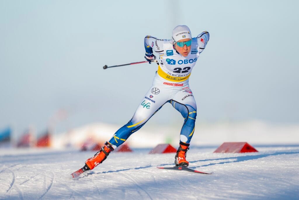 Hanna Falk under värlscupen i Ulricehamn