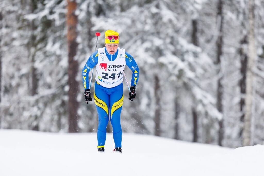 Maja Heikki, Sälens IF tävlar i damernas sprint i klassisk stil under Ford Smart Energy Cup den 6 april 2024 i Sollefteå. 