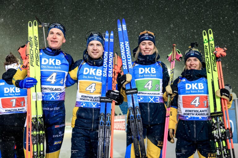 Sverige på pallen i mixedstafetten