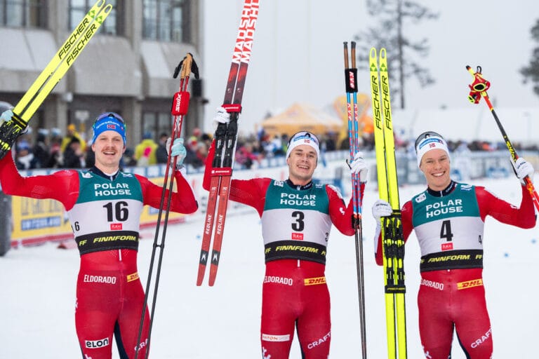 Norsk uppvisning i herrarnas masstart