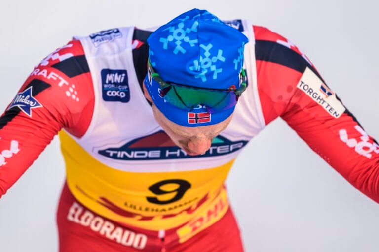 Jan Thomas Jensen kräks efter målgång under världscuptävlingarna i Lillehammer.