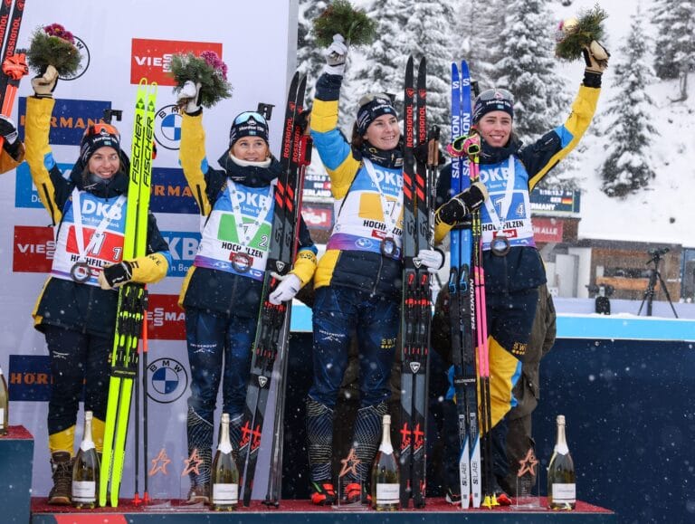 Det svenska skidskyttelandslaget gör sig redo inför tävlingarna i Annecy-Le Grand Bornard