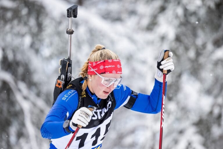 Annie Lind blev bästa svensk under första tävlingsdagen i Arber och IBU-cup