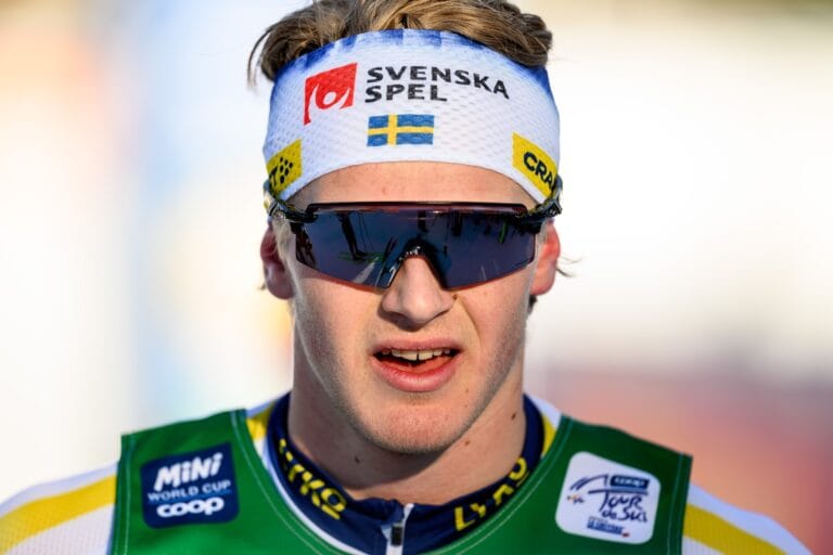 Edvin Anger med snabbast åktid under jaktstarten i Toblach