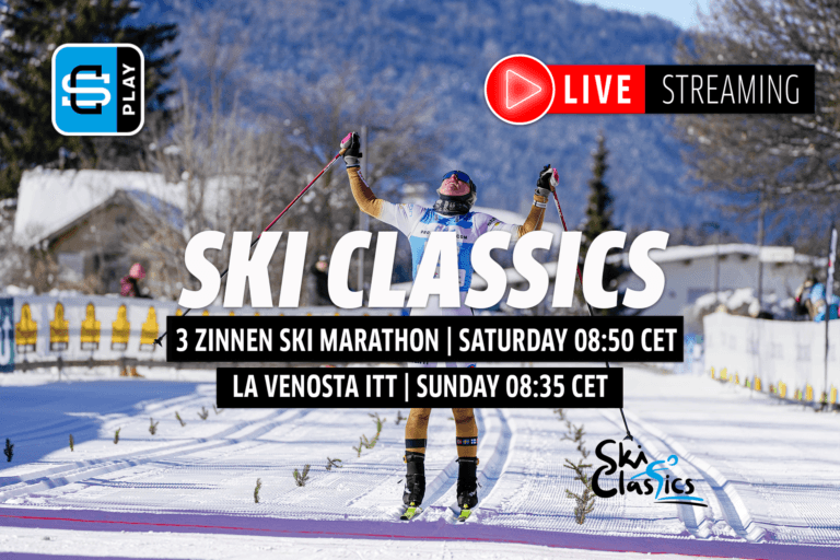 Helgens Ski Classics-tävlingar kan du se direkt, med engelsk kommentering, på SC Play.
