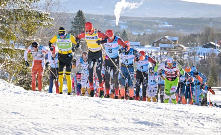Birkebeinerrennet 2024 med bland annat Tord Asle Gjerdalen och Thomas Bing i täten.