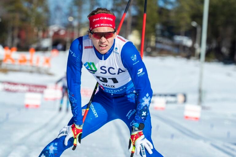 Gustav Berglund och Anton Grahn tog SM-guld i SM-sprintstafetten för herrar.