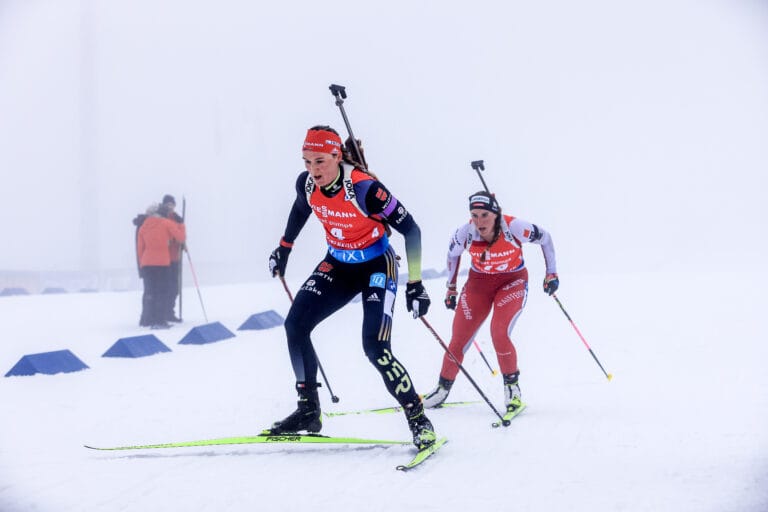 Skidskyttestjärnan är gravid