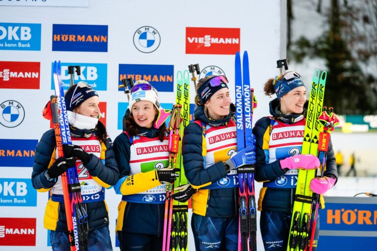 Pallplats för svenska damerna – sista stafetten innan OS