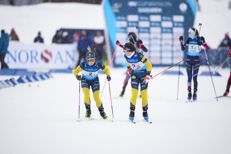 Nära skjuter ingen hare – medaljfritt i damstafetten