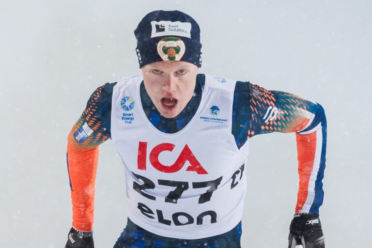 Martin Kirkeberg Mørk, Drammens Ballklubb tävlar i sprint under skidtävlingen Smart Energy Cup den 12 december 2025 i Östersund.